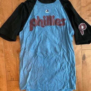 Vintage logo Philadelphia Phillies color block tee